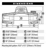 Warn VR EVO 8 Winch with Wire Rope - 12V image 1