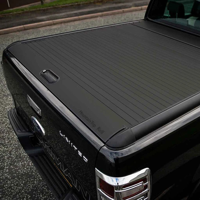 Mountain Top Black Roller Shutter Tonneau Cover Ford Ranger Wildtrak Mk5-7 (2012-2022) Extra Cab image 1
