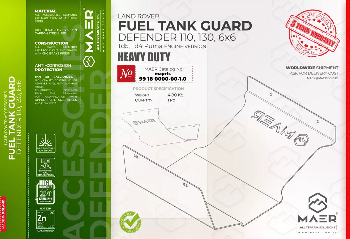 Land Rover Defender FUEL TANK GUARD (HEAVY DUTY) image 0