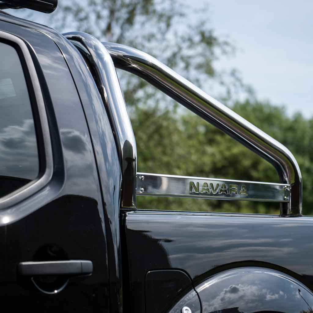 Jack Rabbit Roll Bar SINGLE 76mm SS with Plate for Nissan D40 image 4