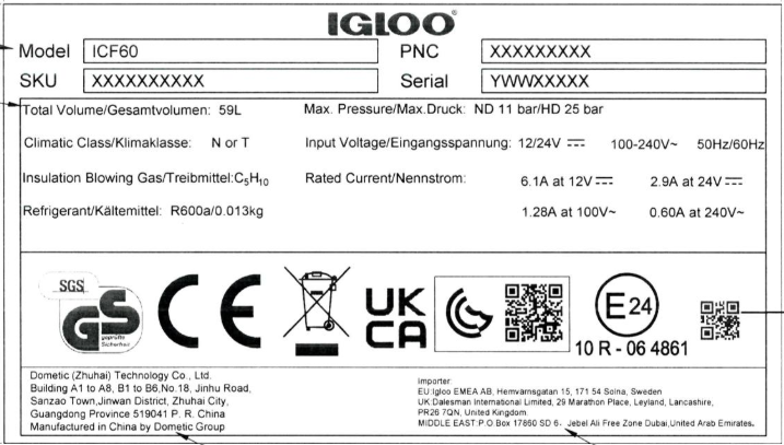 IGLOO ICF60 Compressor Cooler image 1