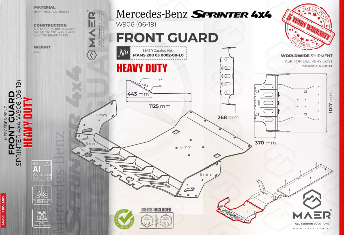 Mercedes Sprinter 4x4 FRONT GUARD Heavy Duty image 0
