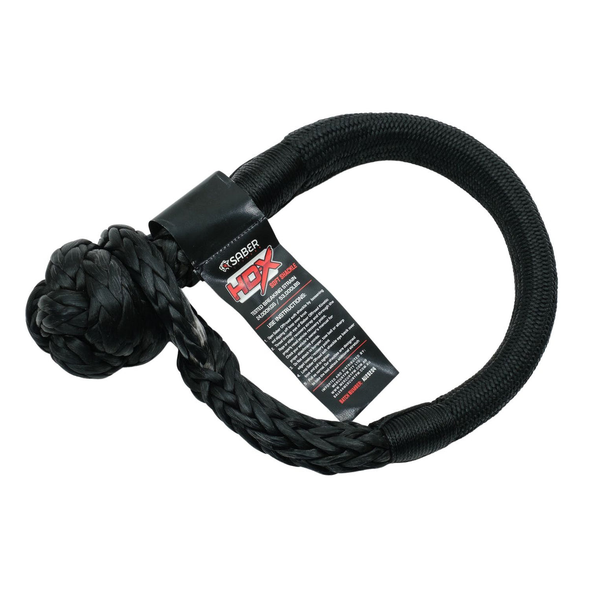 Saber 20,000KG HDX SaberPro Technora Bound Soft Shackle image 0