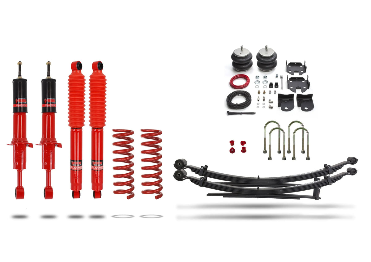 Pedders Heavy Duty Load Carrying and Towing Suspension kit. With Supplementary air bags & Assembled struts.Ford Ranger, PX MkIII image 0