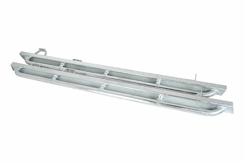 TF810GAL - Galvanised rock sliders with tree bars for Defender 110 image 0