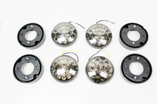 GL1274SM - 95mm SMOKED LED replacement front light set for Defenders image 0