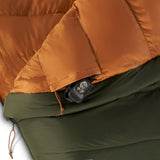 Kelty Supernova 40°F (4°C) 550-Fill Down Sleeping Bag - Long, Right-Hand Zip - Duffel Bag/Dill/Cathay Spice