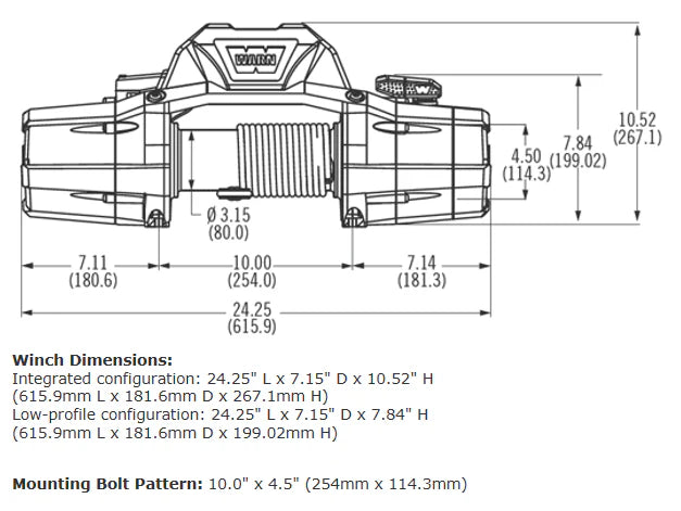 Warn Zeon 8 CE Winch with Wire Rope - 12V image 1