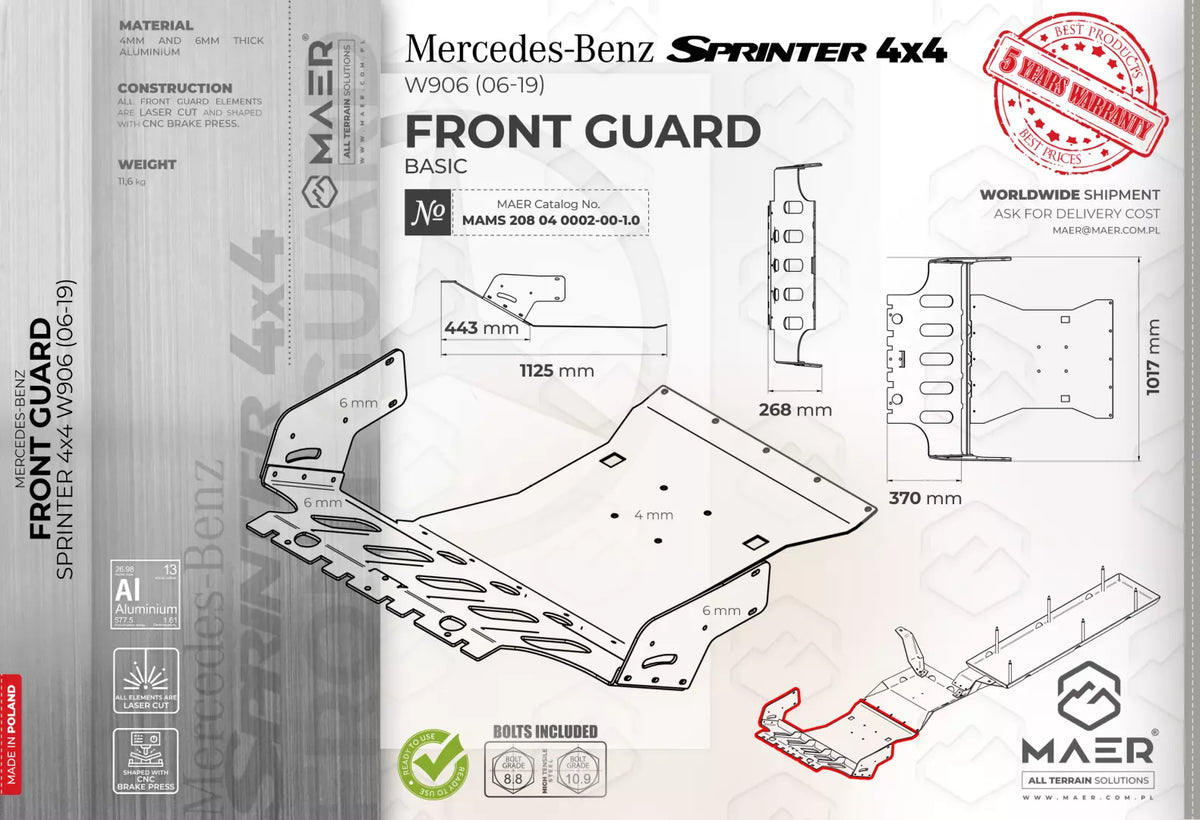 Mercedes Sprinter 4x4 FRONT GUARD Basic image 0