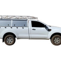 Entry Level Single Cab Hardtop Canopy With Contractors Roof Rack - GZ Aluminium Canopies