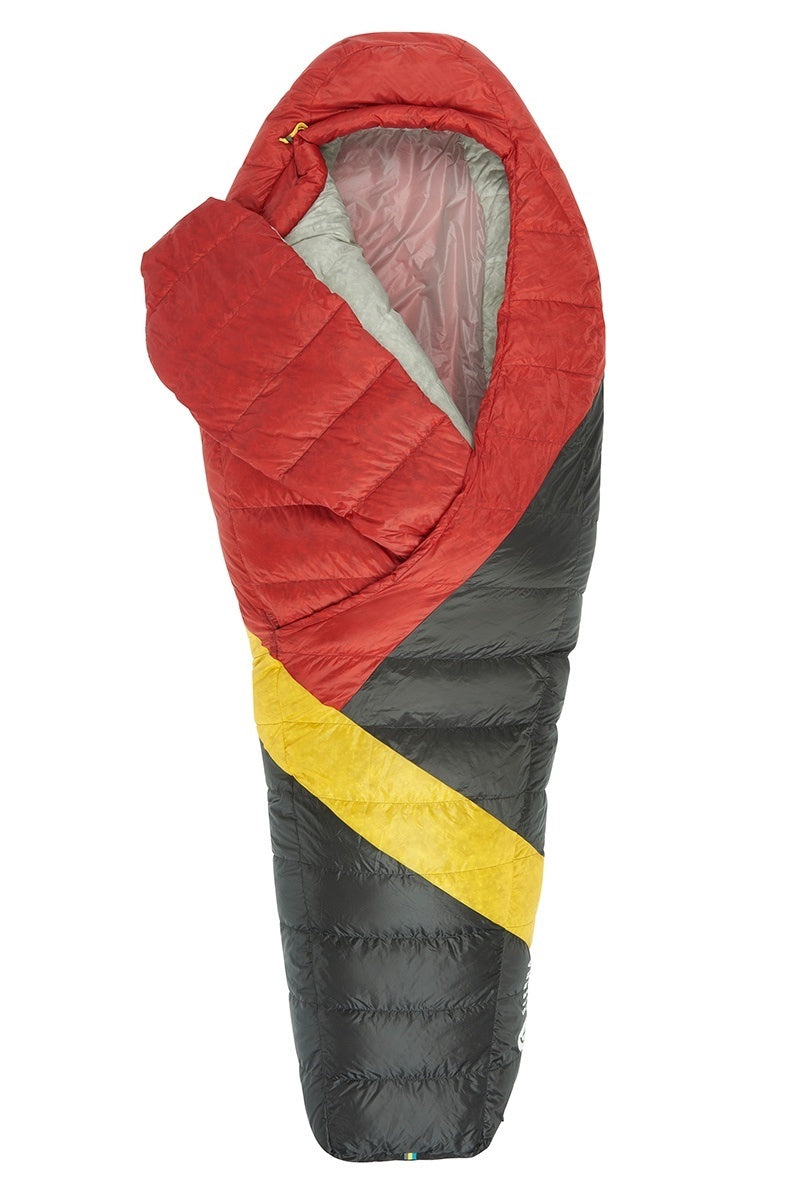 Sierra Designs Cloud 20°F (-7°C) 800-Fill DriDown Sleeping Bag - Long - Red/Yellow/Peat
