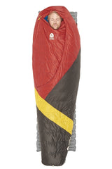 Sierra Designs Cloud 20°F (-7°C) 800-Fill DriDown Sleeping Bag - Long - Red/Yellow/Peat
