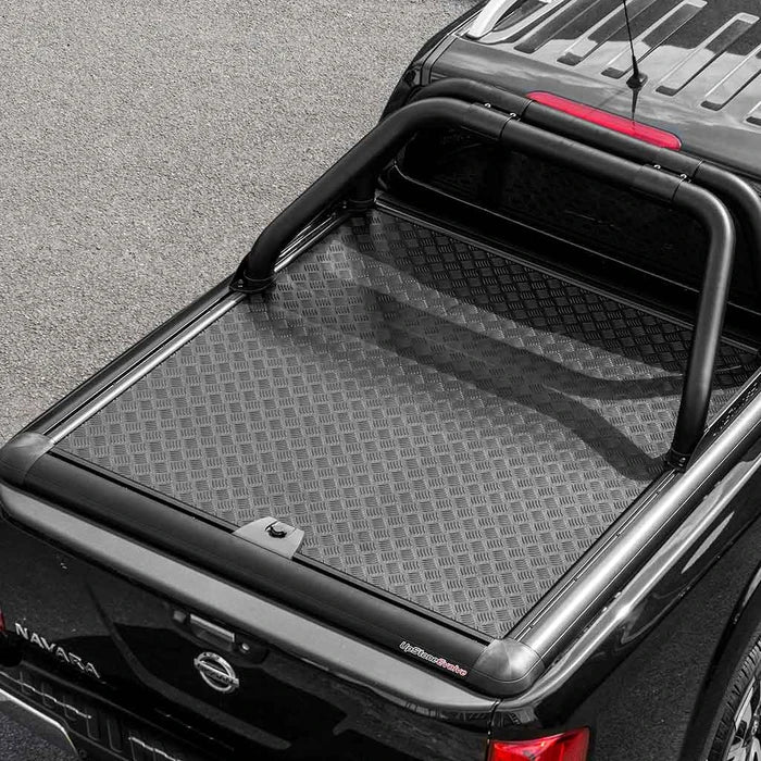 Truckman Aluminium Lift-Up Tonneau Cover (Black) & Roll Bar Nissan Navara NP300 (2016 Onwards) Double Cab image 1