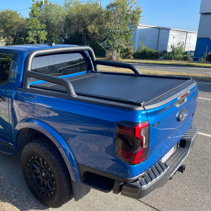 EGR RollTrac Electric Black Roller Tonneau Cover Ford Ranger Mk8 Volkswagen Amarok Mk3 (2023 Onwards) Double Cab image 1