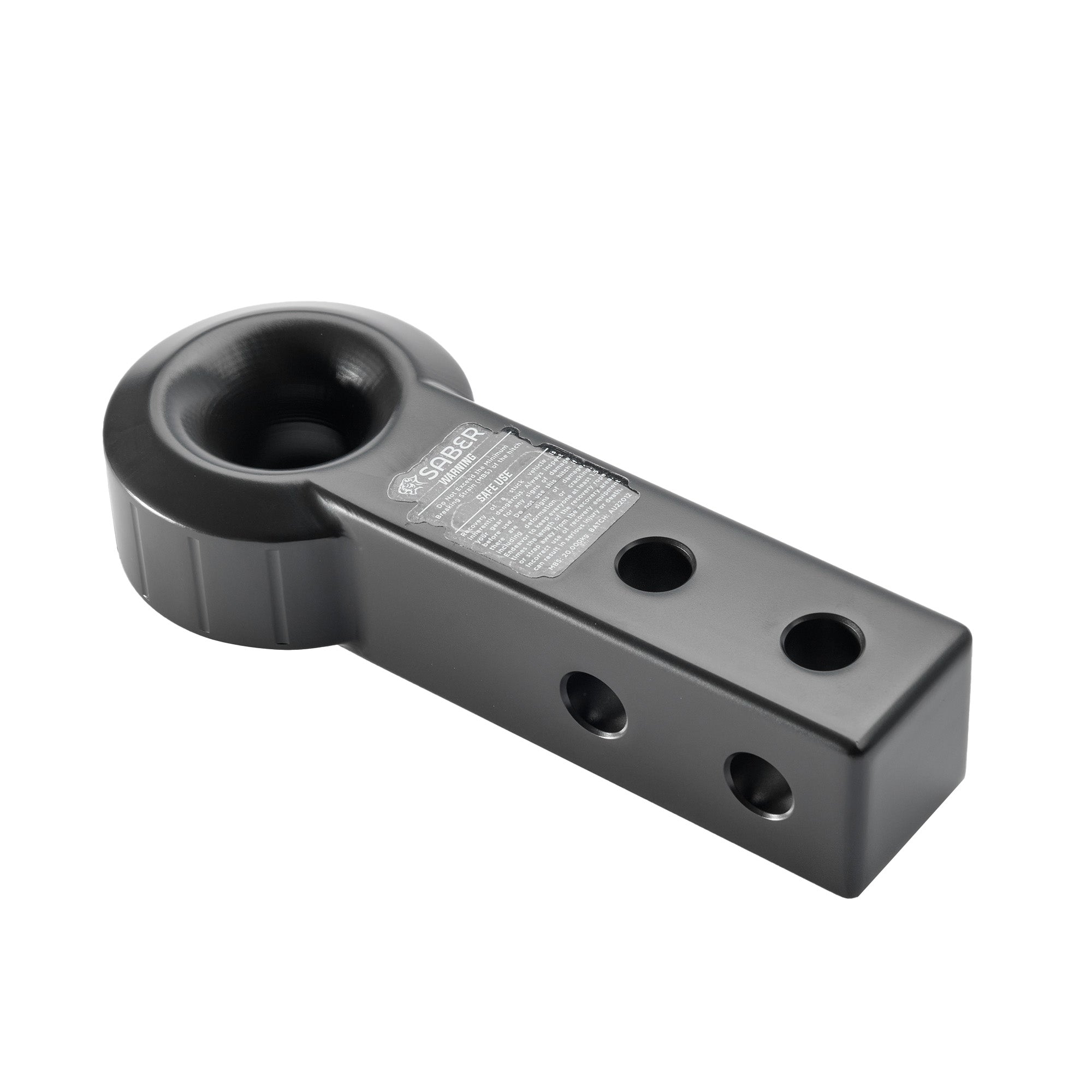 7075 Aluminium Rope Friendly Recovery Hitch Extended - Cerakote Black image 2