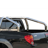 Roll Bar SINGLE 76mm SS 'Styling' Plate Mach for L200 Mk7 LONG BED image 0