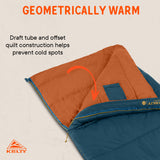 Kelty Solstice 20°F (-7°C) Synthetic Sleeping Bag - One Size - Midnight Navy/Woodthrush