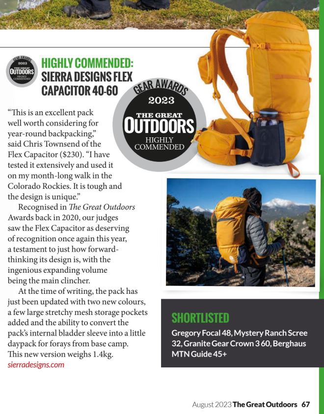 Sierra Designs Flex Capacitor 40L-60L Rucksack - M/L - Butterscotch