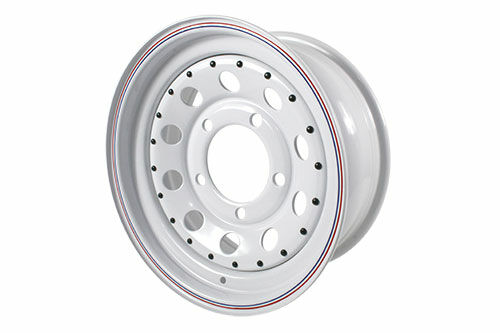GRW004 - 7x16 ET08 white modular steel wheel for DEF/D1/RRC image 0