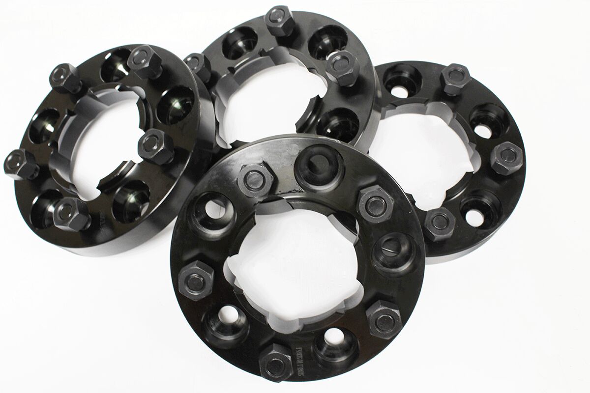 TF301B - 30mm black alloy wheel spacer set for DEF/D1/RRC image 0