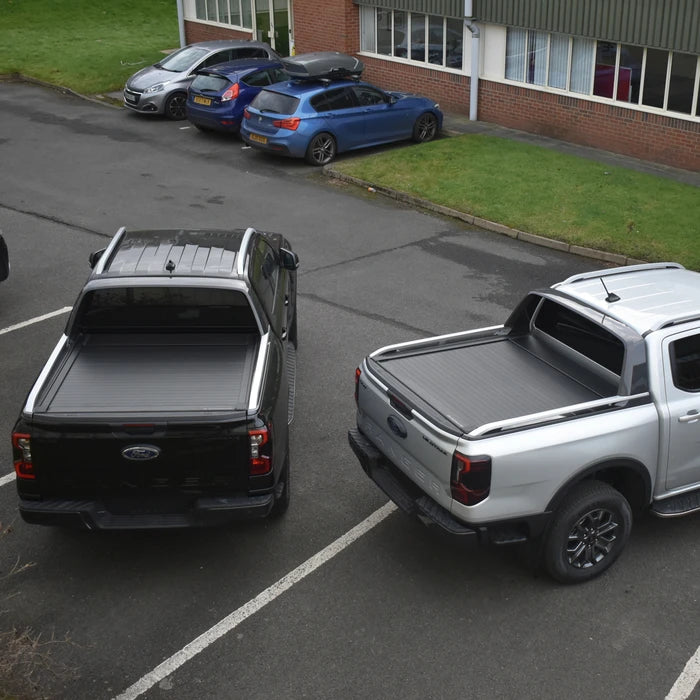 Mountain Top EVOm Black Roller Tonneau Cover Ford Ranger Mk8 & Volkswagen Amarok Mk3 (2023 Onwards) Double Cab image 1