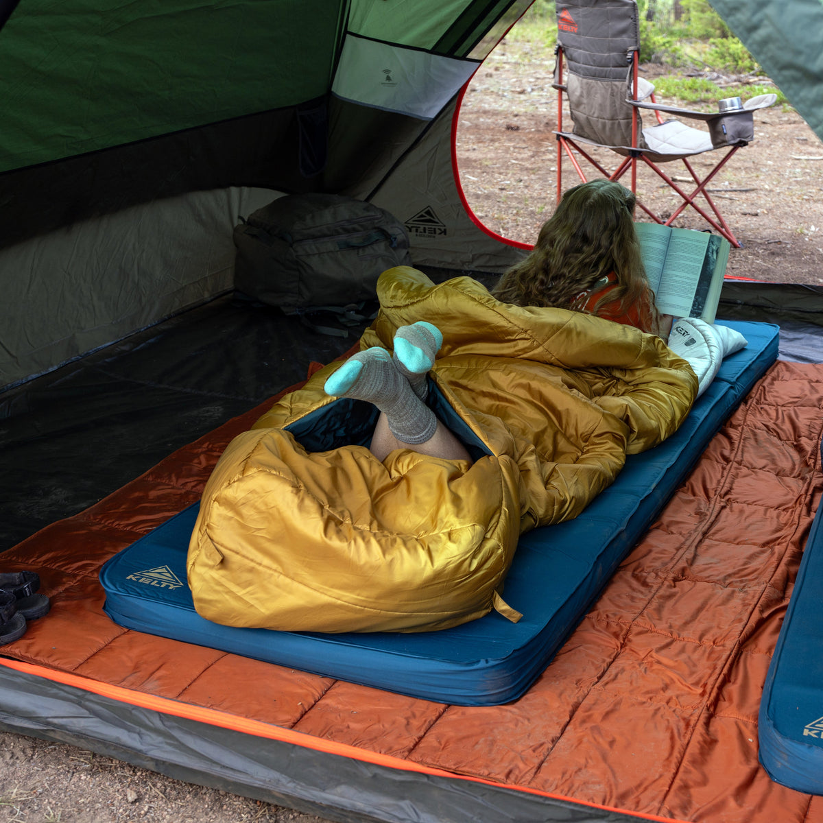 Kelty Eclipse 35°F (1°C) Synthetic Sleeping Bag - Regular - Woodthrush / Turtledove / Green Gables