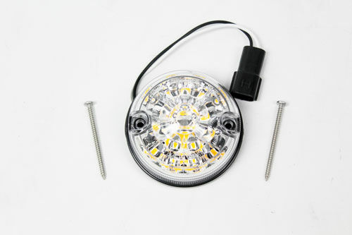 LR047798LEDCL - 73mm clear LED front indicator for Defenders image 0