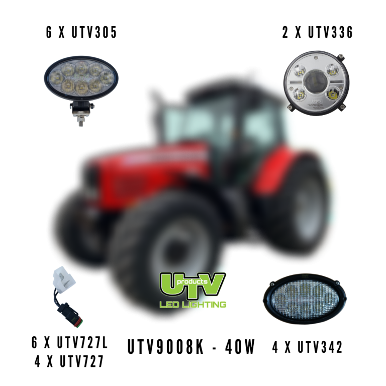 UTV Massey Ferguson Work & Head light Kit 5400/6400/7400/8400 Series UTV9008K image 0