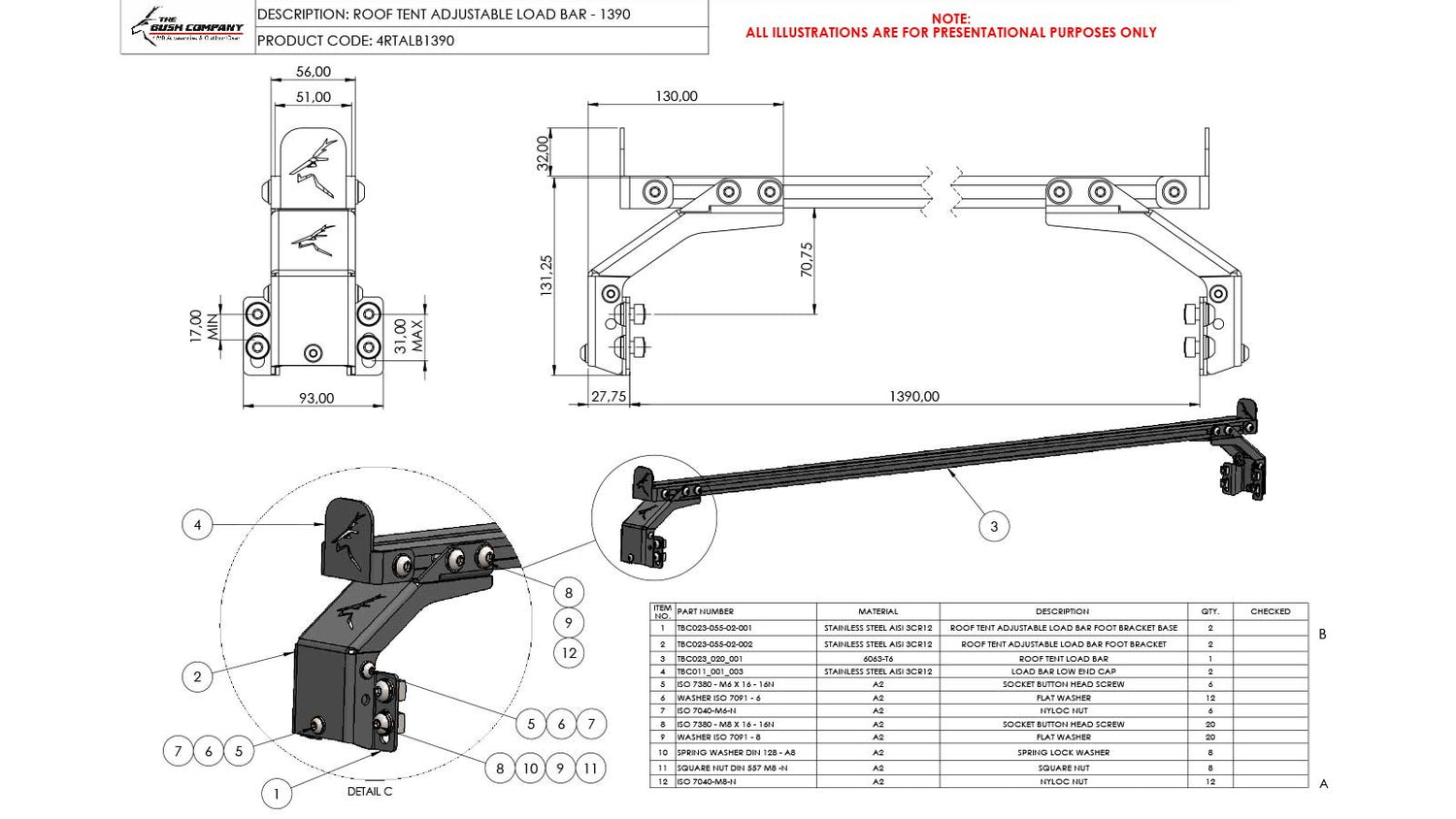 The Bush Company Adjustable Load Bar (LX27 model only) image 2