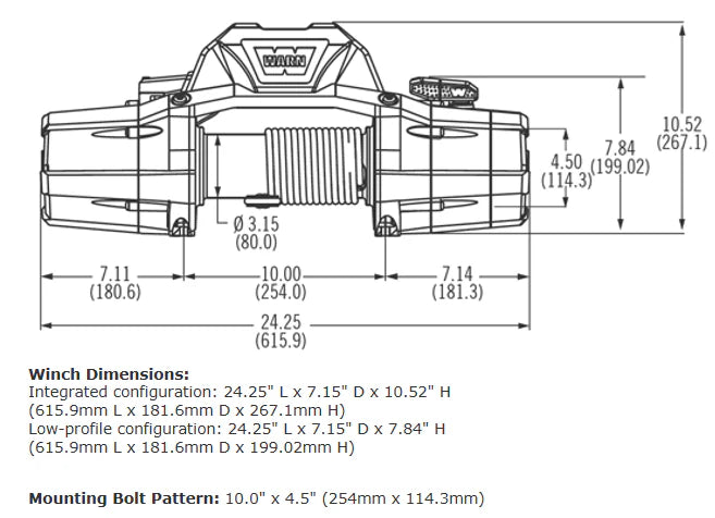 Warn Zeon 10 CE Winch with Wire Rope - 12V image 1
