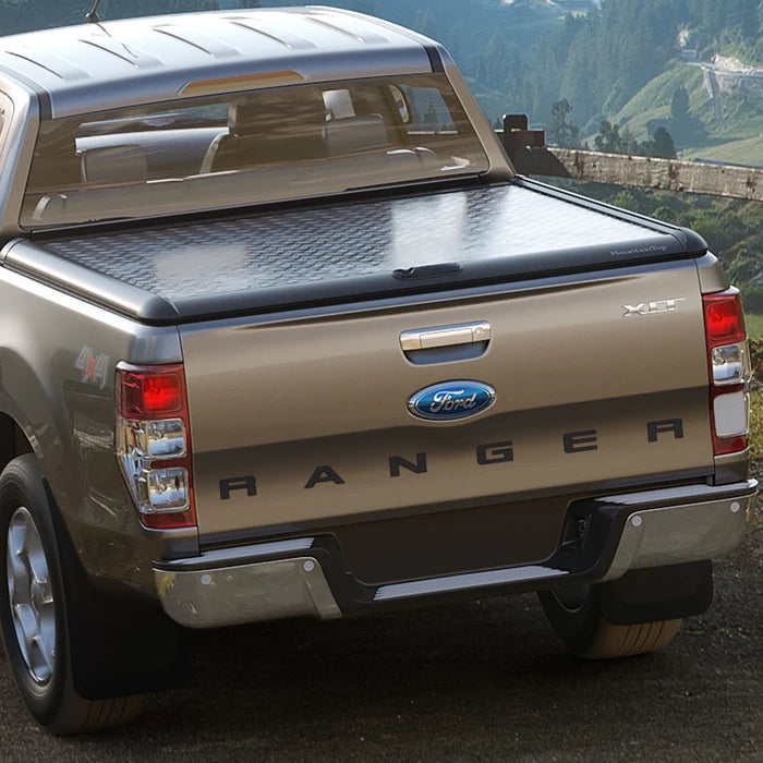 Mountain Top Style Chequered Aluminium Lift-Up Tonneau Cover Ford Ranger Mk6-7 (2016-2022) Double Cab image 1