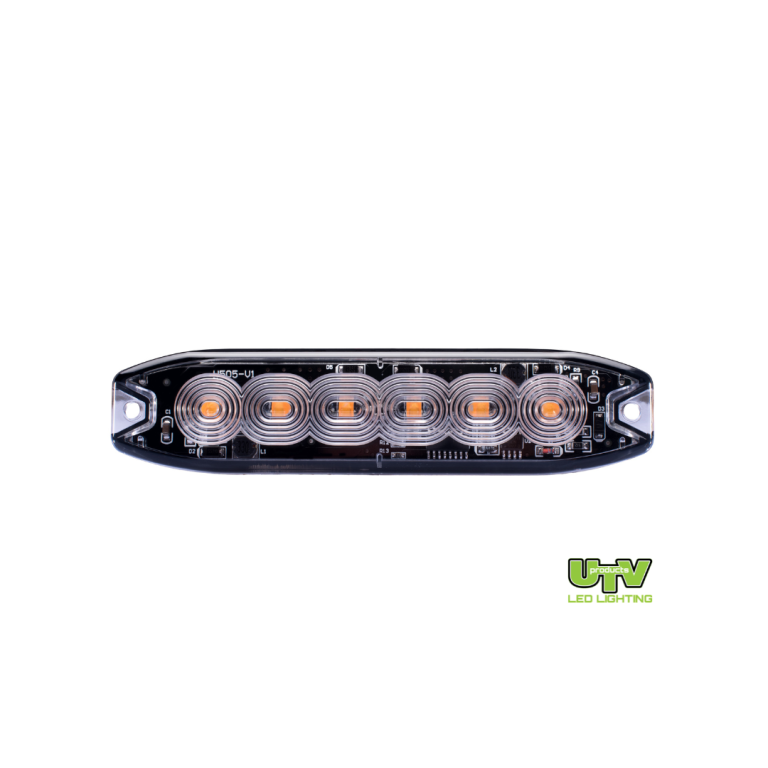 UTV 6 LED Slimline Surface Mount Strobe (Amber) UTV608 image 0
