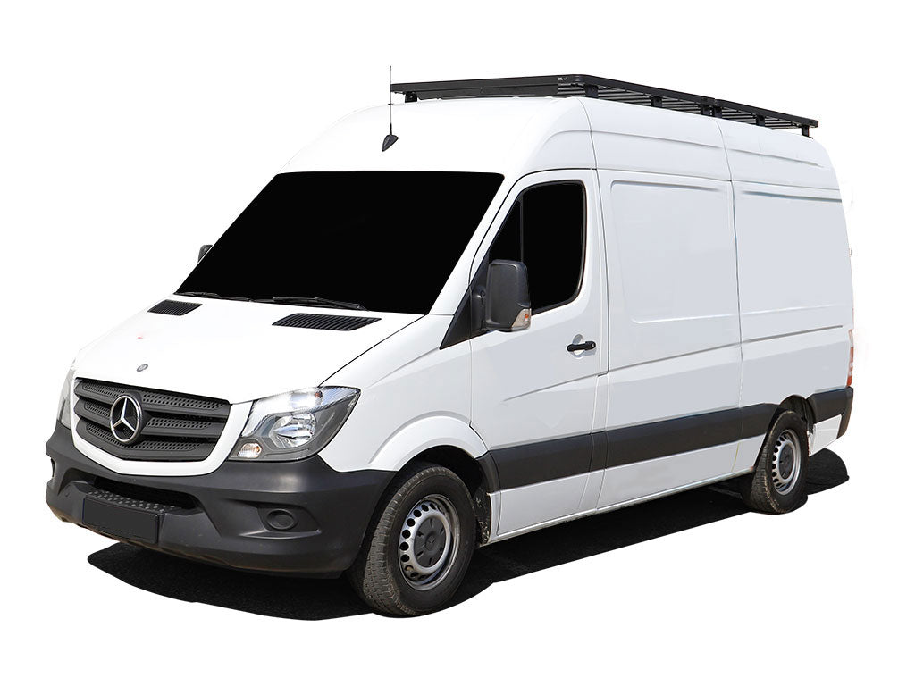 Mercedes-Benz Sprinter 2Gen/3Gen 170in/L3/LWB Wheelbase w/o OEM Tracks (2006-Current) Slimline II Roof Rack Kit / Tall image 1
