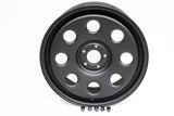 TF1520 - TERRAFIRMA 20X8 ET45 STEEL WHEEL 2020 DEF/D3/D4/RRS SATIN BLK INC NUTS From TERRAFIRMA image 0