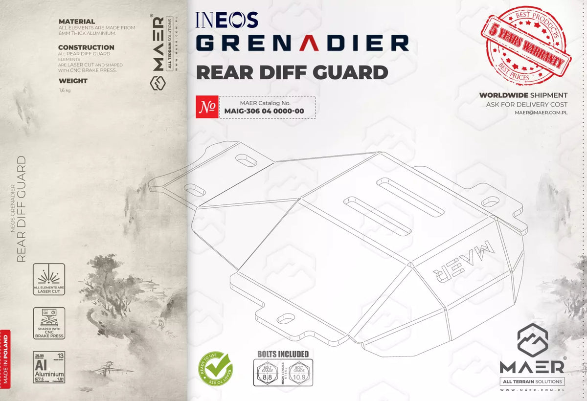 Maer Ineos Grenadier REAR DIFF GUARD image 0