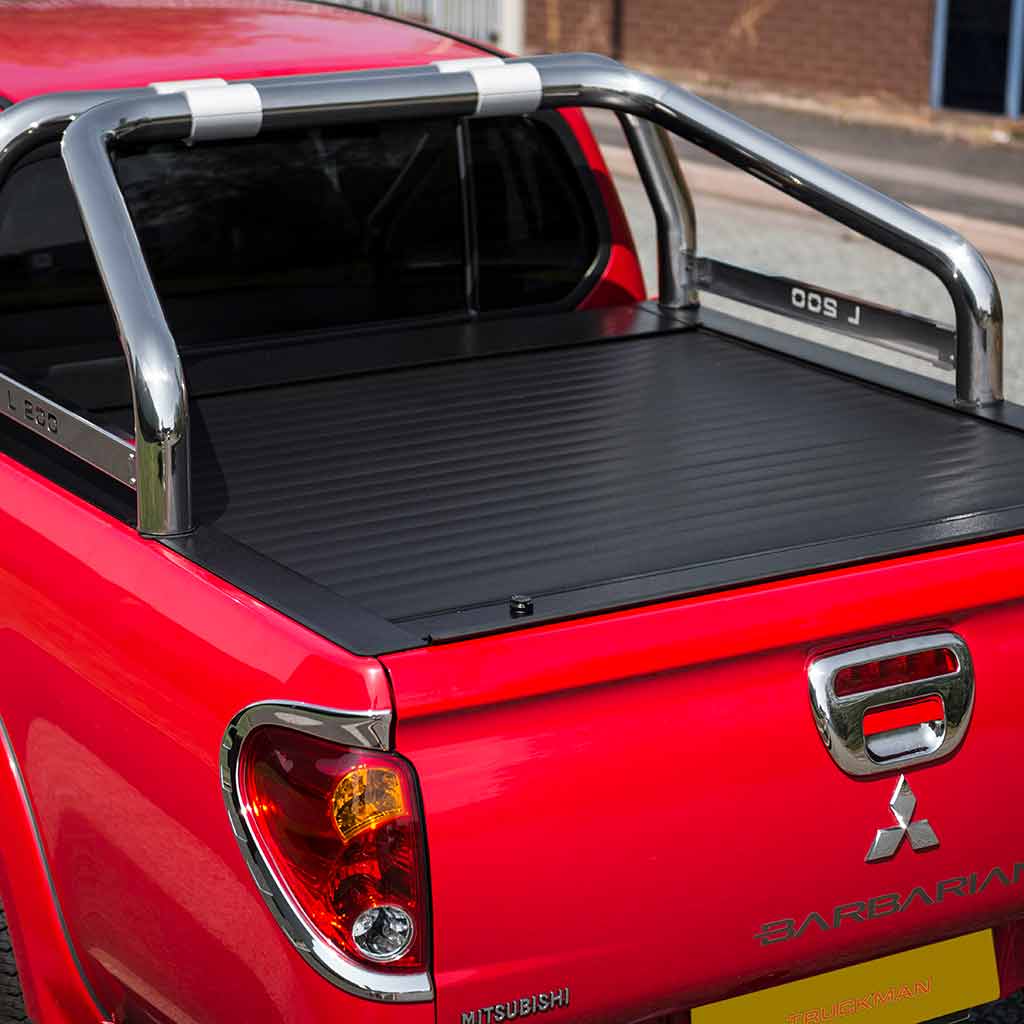 Roll Bar SINGLE 76mm SS 'Truckman' Plate Mach for L200 Mk8-9 (15 on) DC image 0