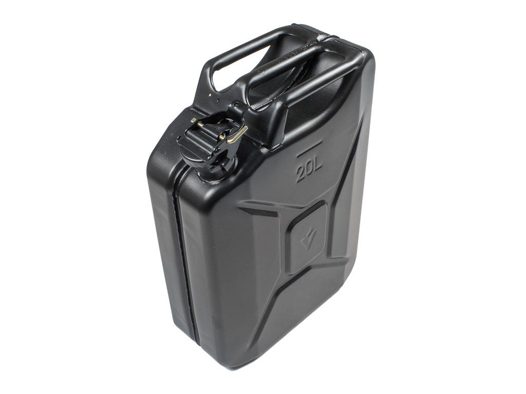 20l Fuel Jerry Can - Black Steel Finish image 0