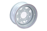 GRW001 - 7x16 ET00 white 8 spoke steel wheel for DEF/D1/RRC image 0