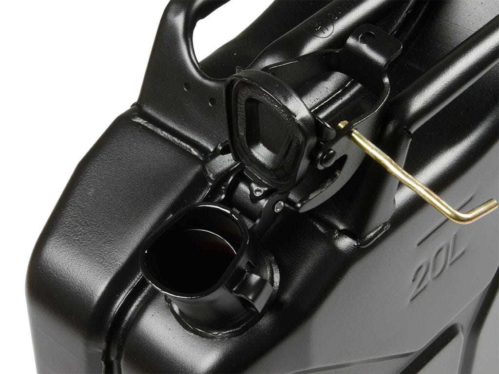20l Fuel Jerry Can - Black Steel Finish image 1