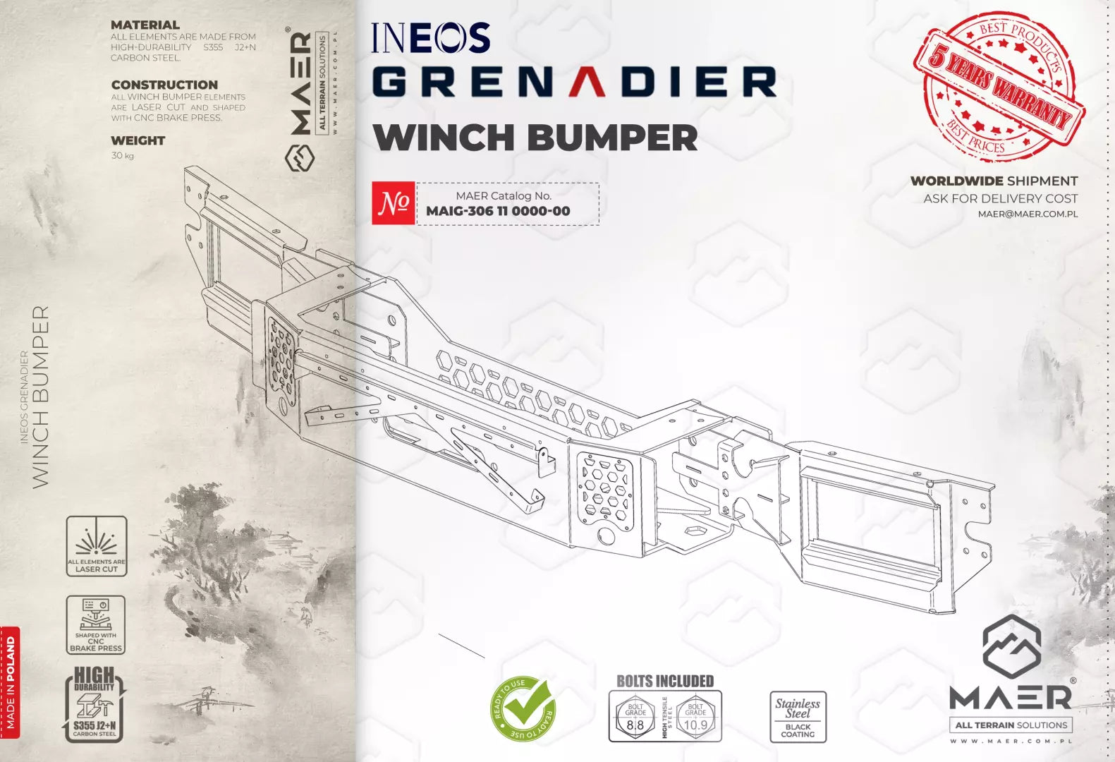 Maer Ineos Grenadier WINCH BUMPER image 0