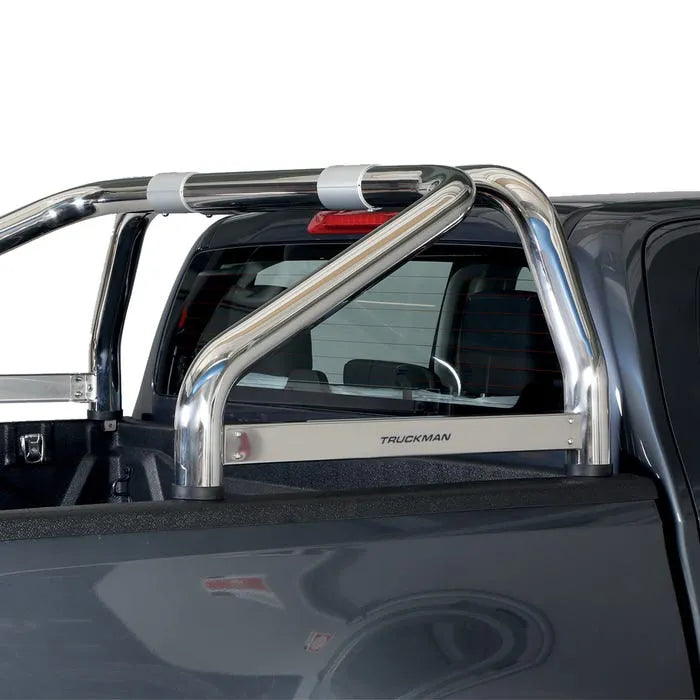 Roll Bar SINGLE 76mm SS 'Truckman' Plate Mach for L200 Mk8-9 (16 on) EC image 0