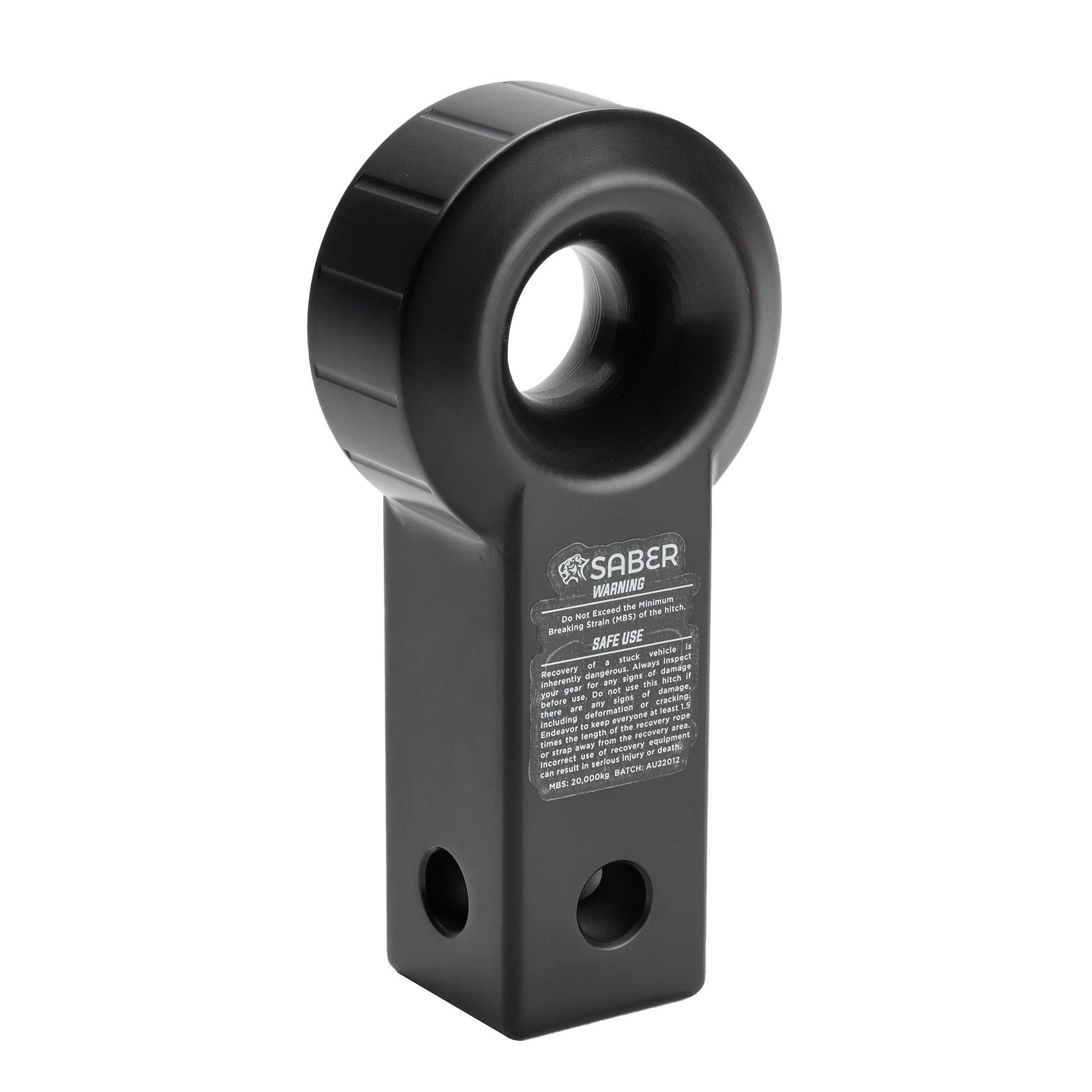 7075 Aluminium Rope Friendly Recovery Hitch - Cerakote Black image 0