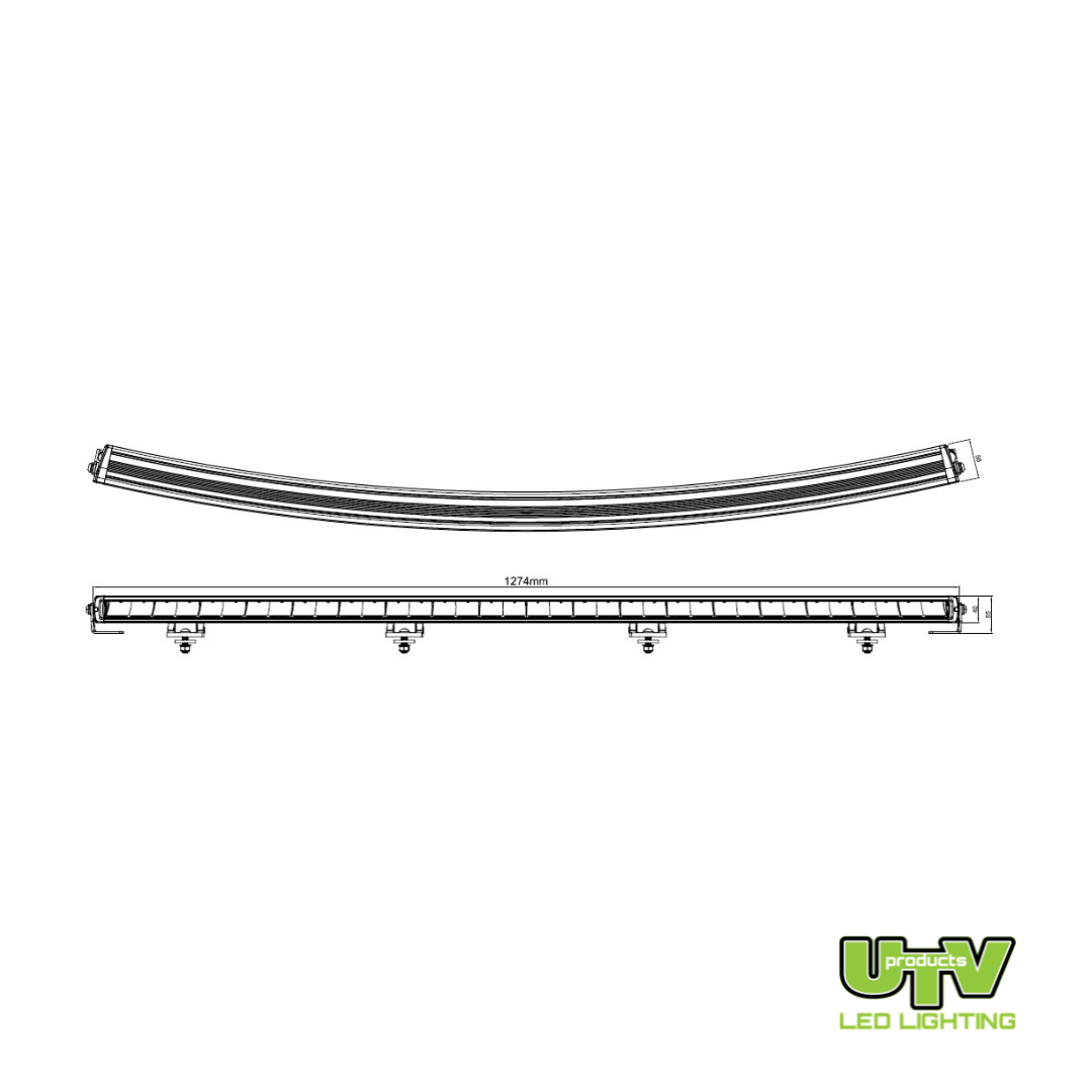 UTV Curved light bar 252W 18800 Lumen 50″ (1274mm) UTV211 image 3