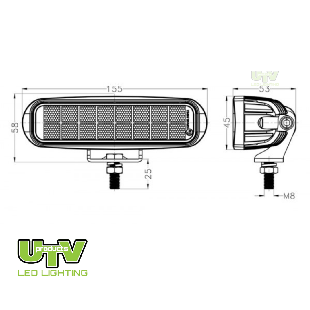 UTV LED Work Light Bar 16W 1440 Lumen UTV304 image 3
