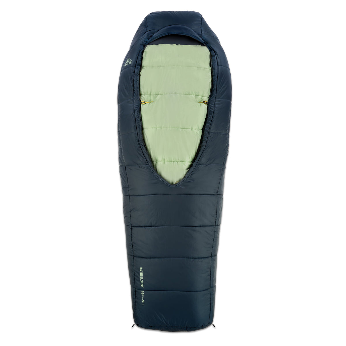 Kelty Eclipse 15°F (-9°C) Synthetic Sleeping Bag - Long - Midnight Navy / Laurel Green / Turbulence