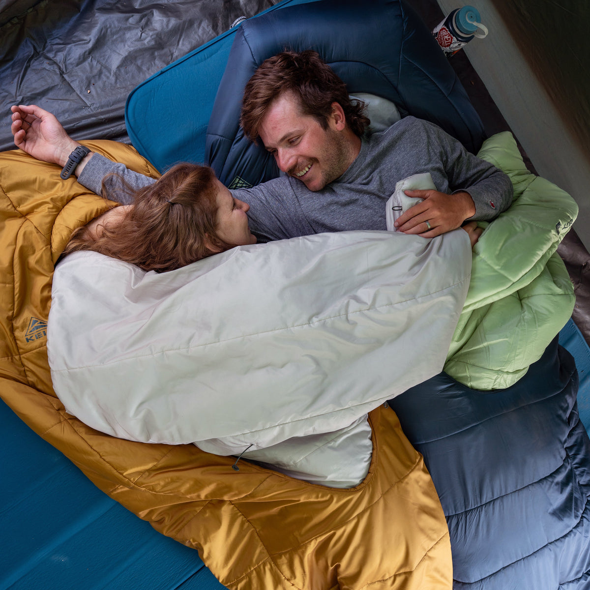 Kelty Eclipse 15°F (-9°C) Synthetic Sleeping Bag - Short - Midnight Navy / Laurel Green / Turbulence