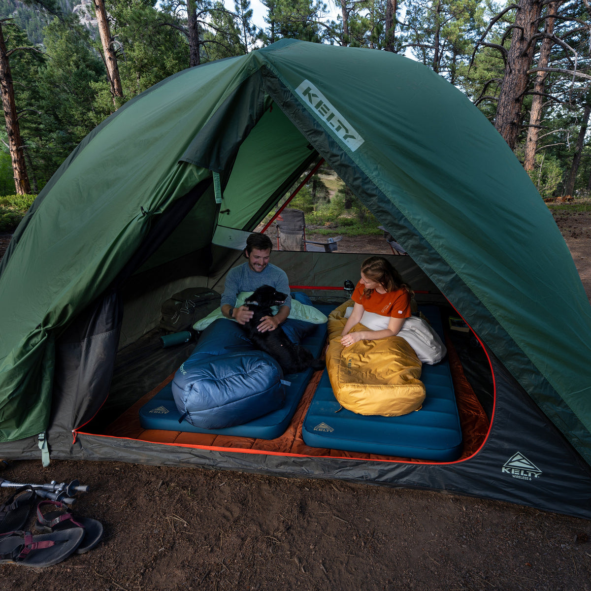 Kelty Eclipse 35°F (1°C) Synthetic Sleeping Bag - Long - Woodthrush / Turtledove / Green Gables