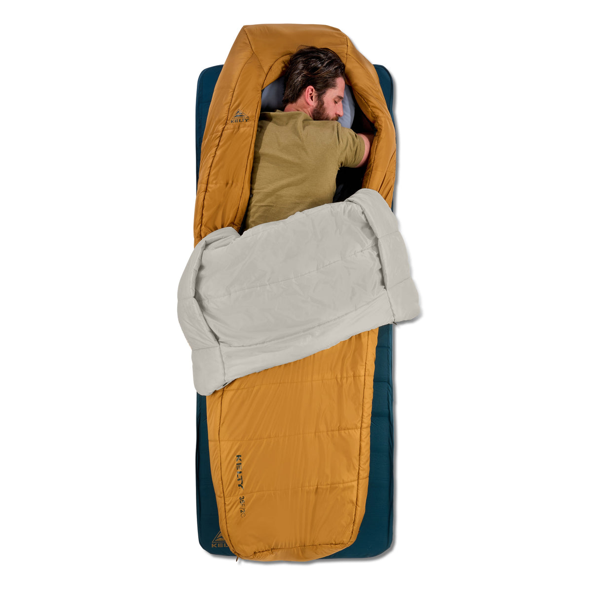 Kelty Eclipse 35°F (1°C) Synthetic Sleeping Bag - Regular - Woodthrush / Turtledove / Green Gables