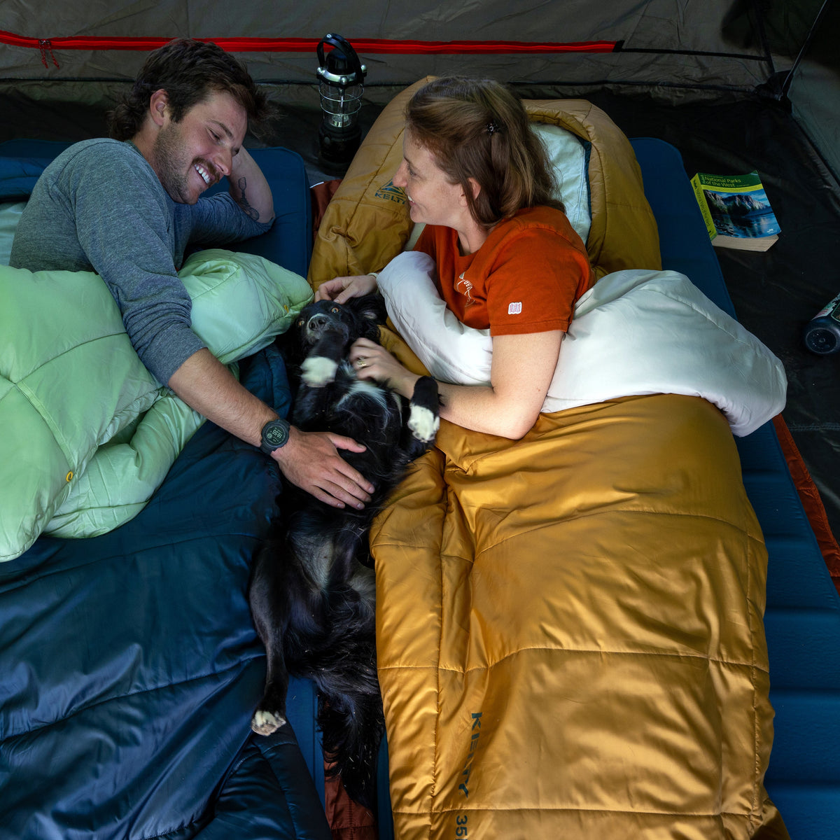 Kelty Eclipse 35°F (1°C) Synthetic Sleeping Bag - Long - Woodthrush / Turtledove / Green Gables