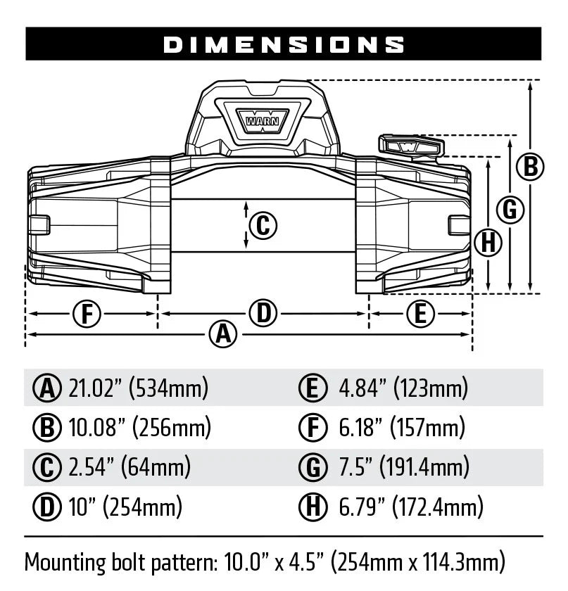 Warn VR EVO 8 Winch with Wire Rope - 12V image 1